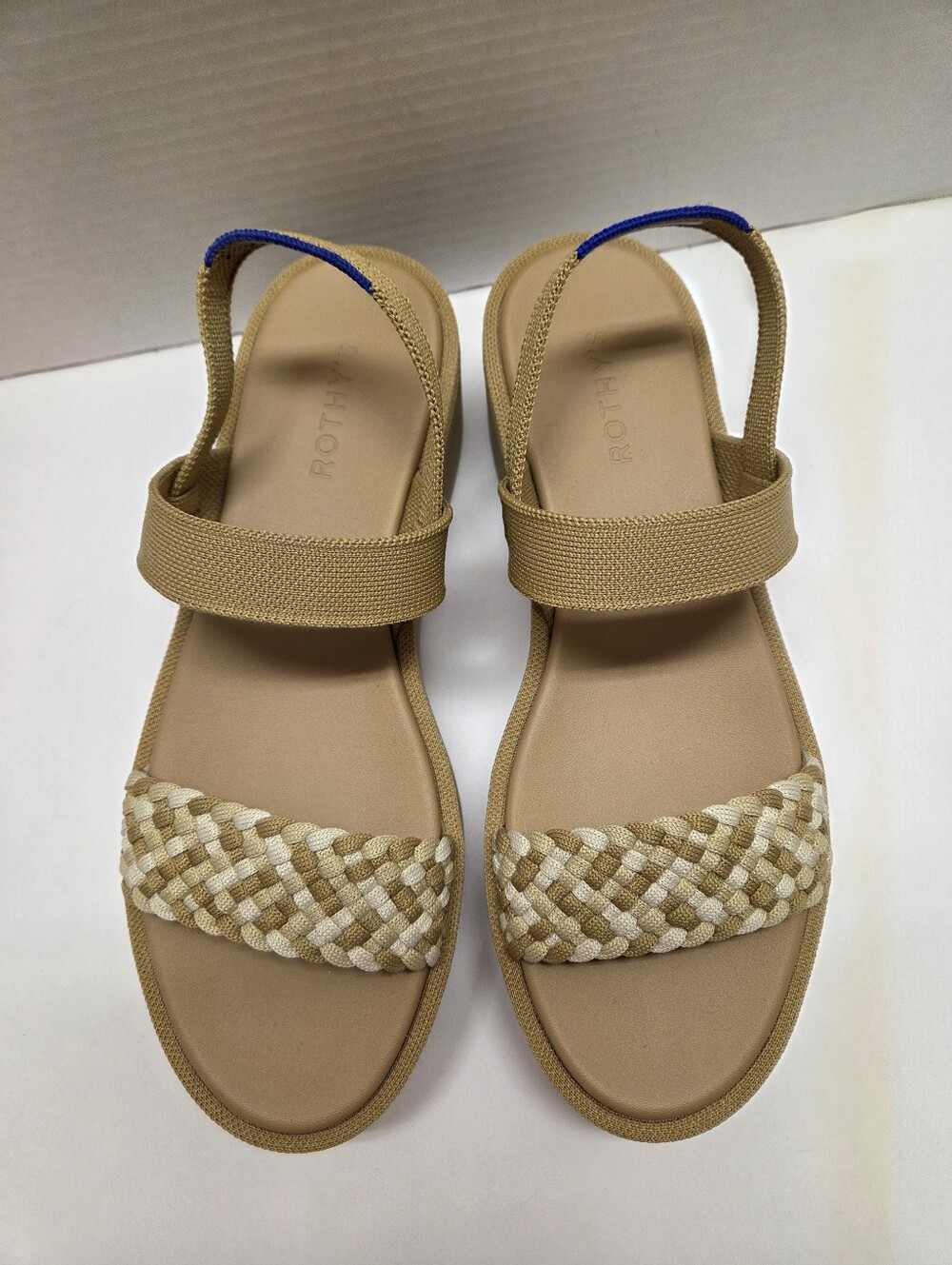 Rothy's Lightweight Tan Wedge Sandals Size 10.5 - Picture 4 of 9